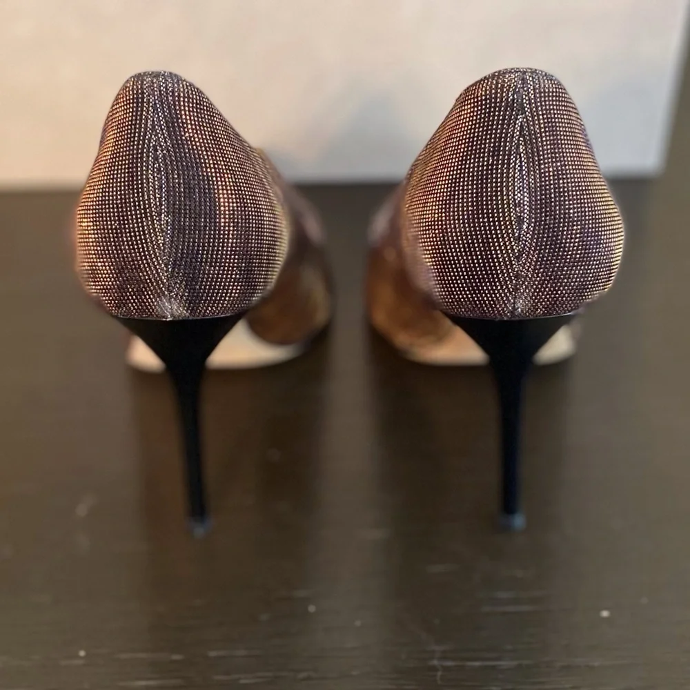 Jimmy Choo Zebra Lame' Glitter Pumps